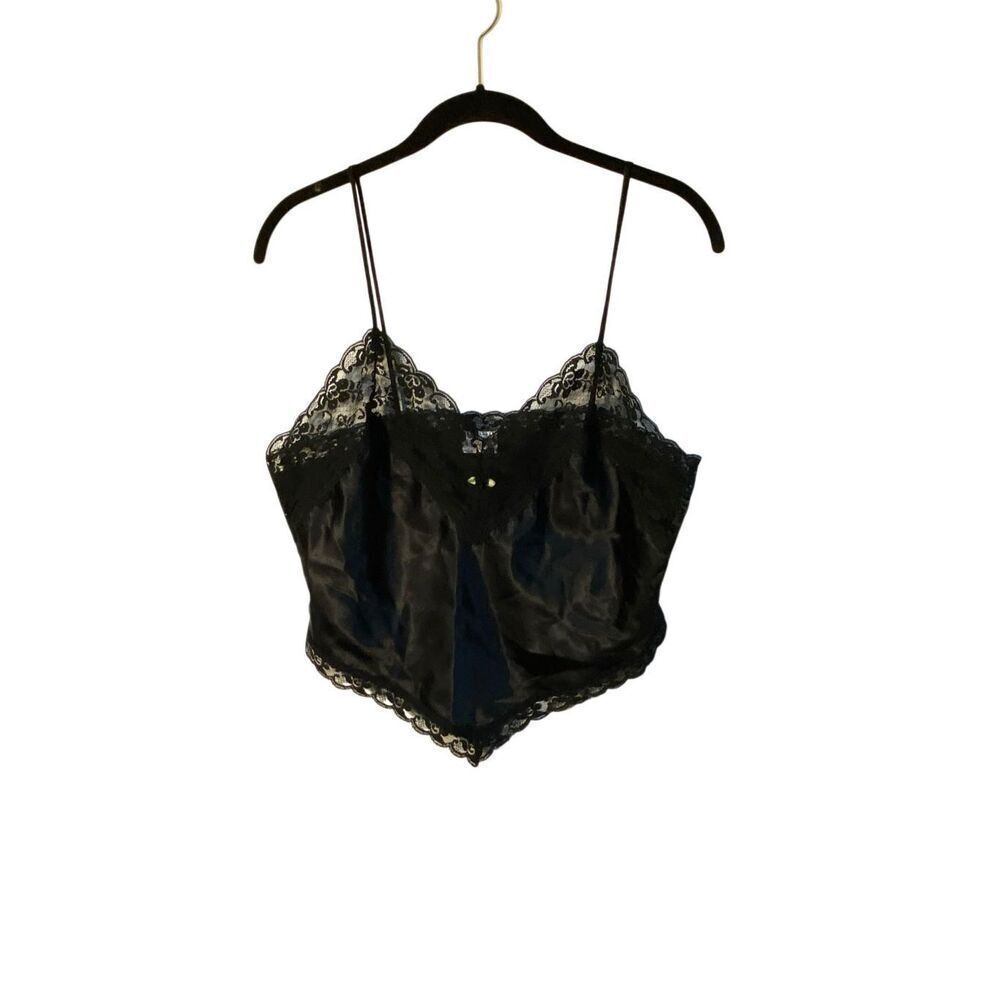 Vintage Fredericks of Hollywood, black lace, Cami size large